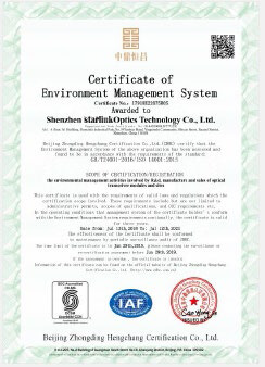 ISO14001 2015 CERTIFICATE